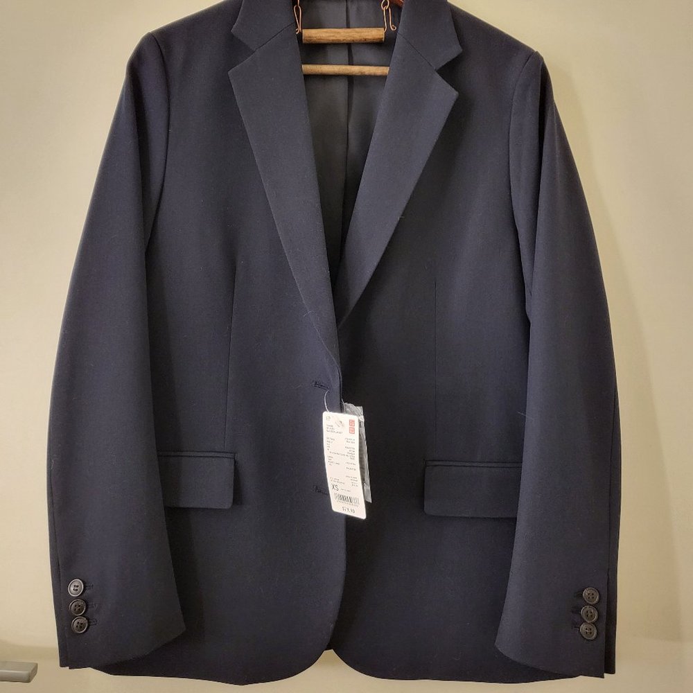 Uniqlo Relaxed Tailored Jacket, XS, Navy